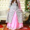 pink flora formal regalrobe rent bridal dress